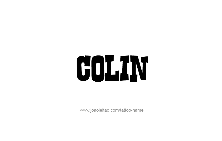 Tattoo Design  Name Colin   