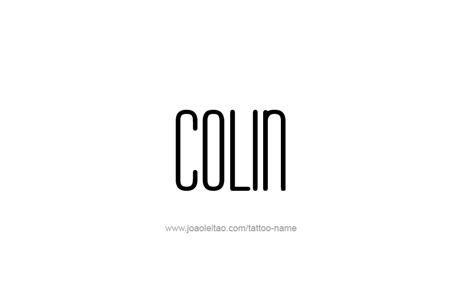 Tattoo Design  Name Colin   