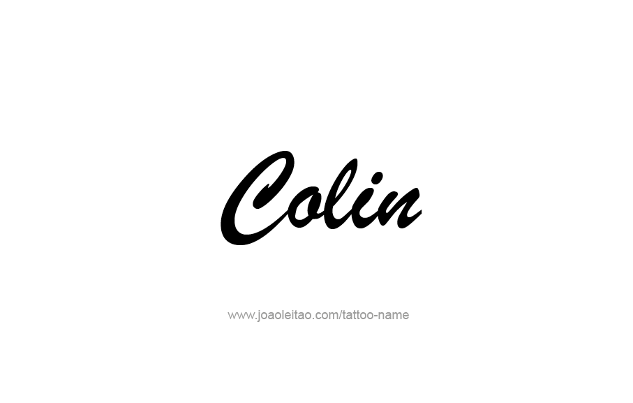 Tattoo Design  Name Colin   