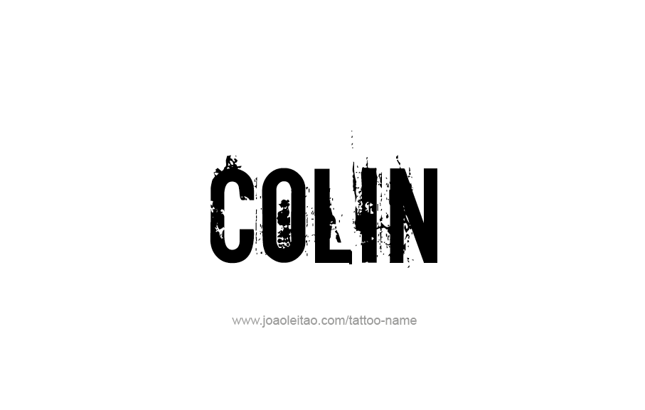 Tattoo Design  Name Colin   