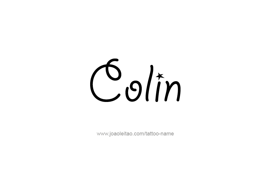 Tattoo Design  Name Colin   