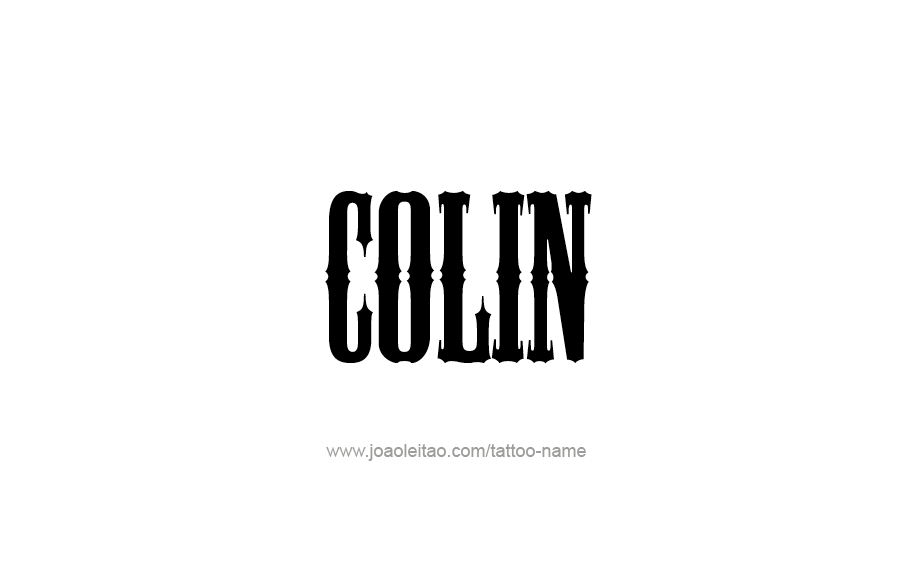 Tattoo Design  Name Colin   