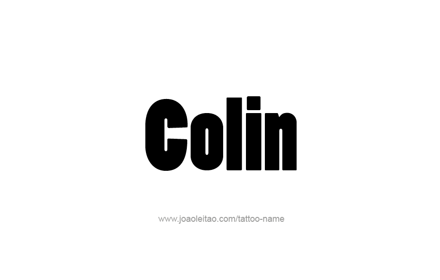 Tattoo Design  Name Colin   