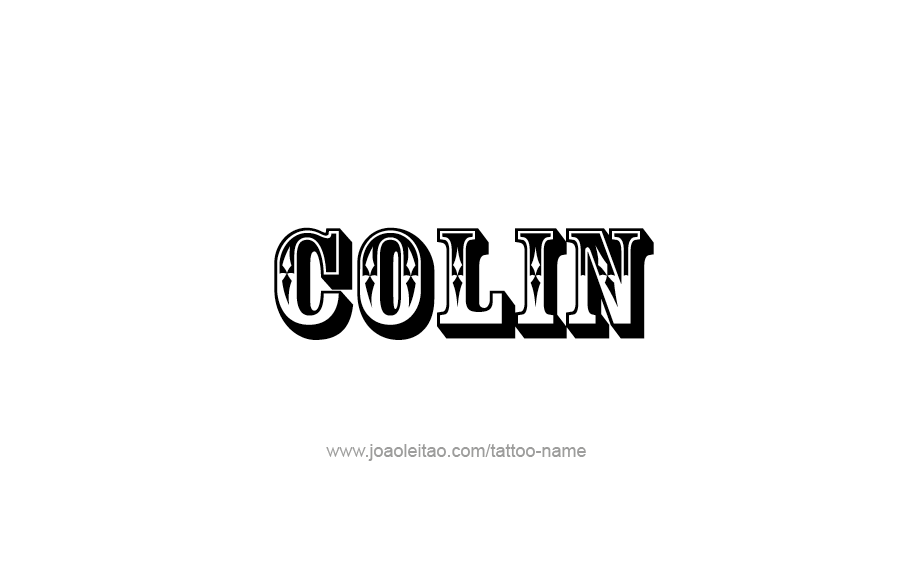 Tattoo Design  Name Colin   