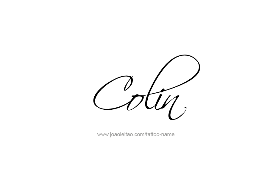 Tattoo Design  Name Colin   