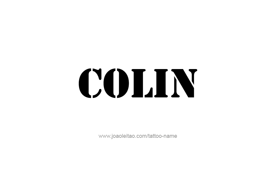 Tattoo Design  Name Colin   