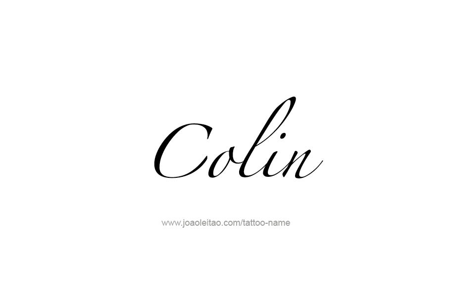 Tattoo Design  Name Colin   