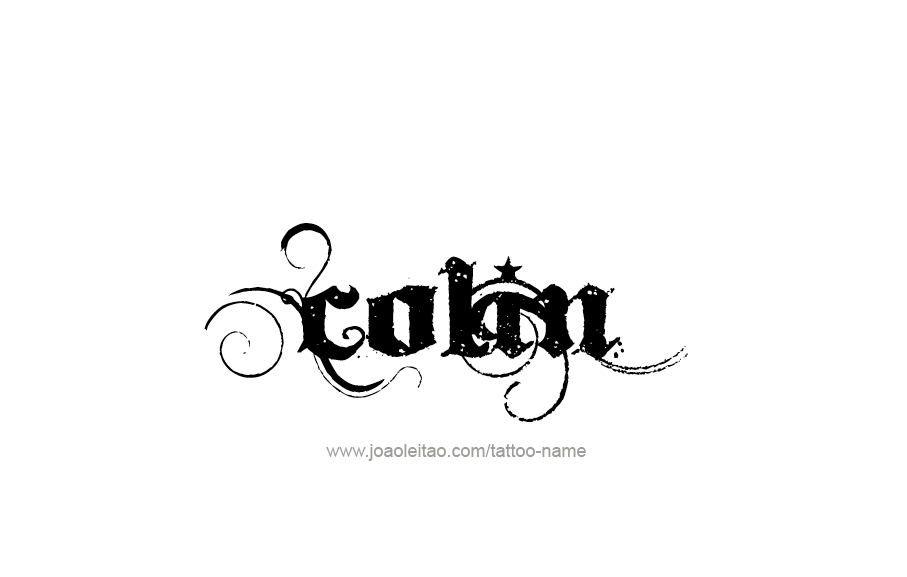 Tattoo Design  Name Colin   