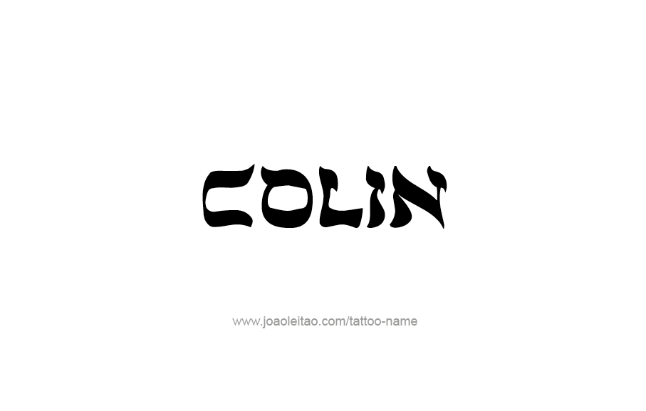 Tattoo Design  Name Colin   