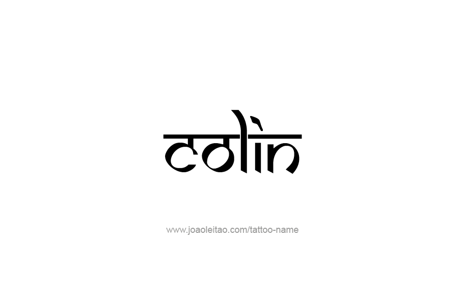 Tattoo Design  Name Colin   