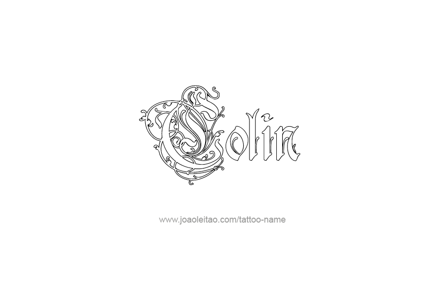 Tattoo Design  Name Colin   