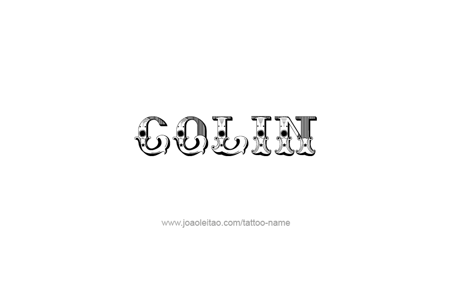 Tattoo Design  Name Colin   