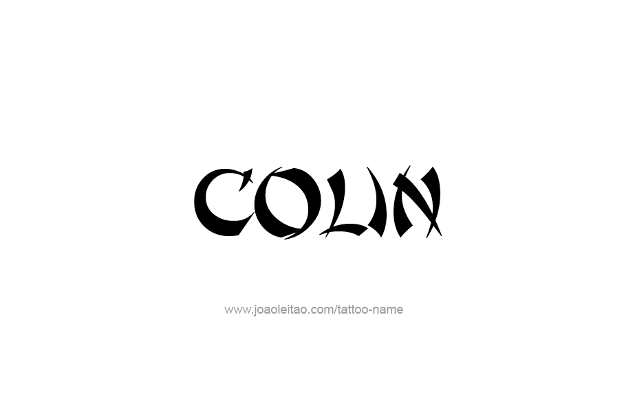 Tattoo Design  Name Colin