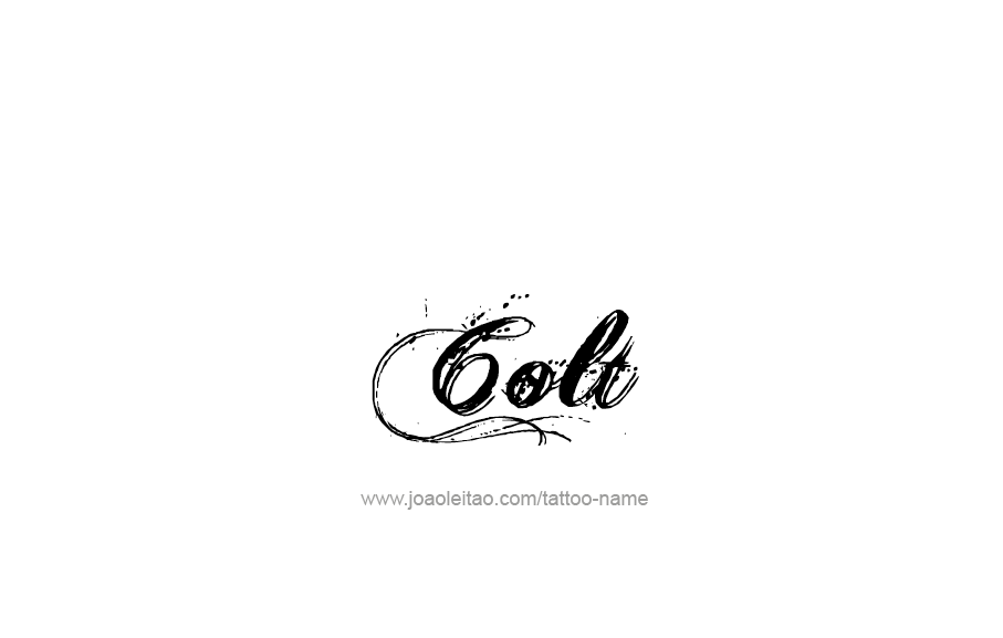 Tattoo Design  Name Colt   