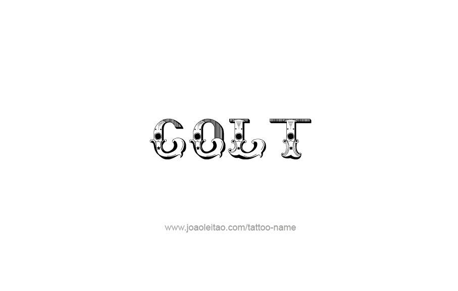 Tattoo Design  Name Colt   