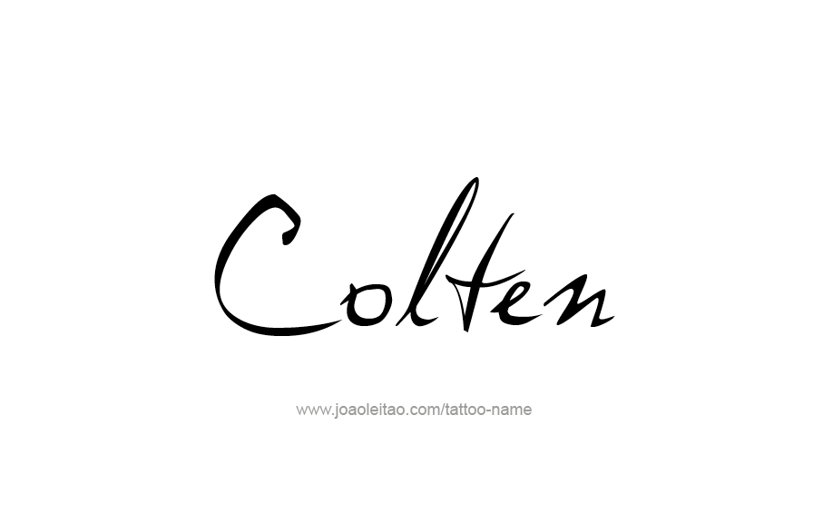 Tattoo Design  Name Colten   