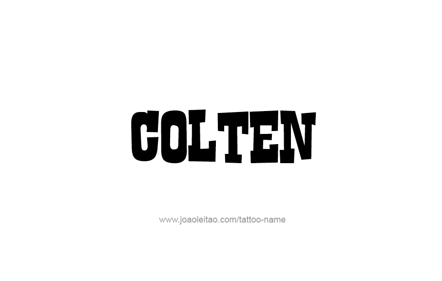 Tattoo Design  Name Colten   