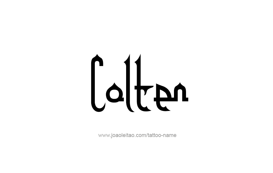 Tattoo Design  Name Colten   