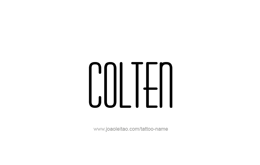 Tattoo Design  Name Colten   