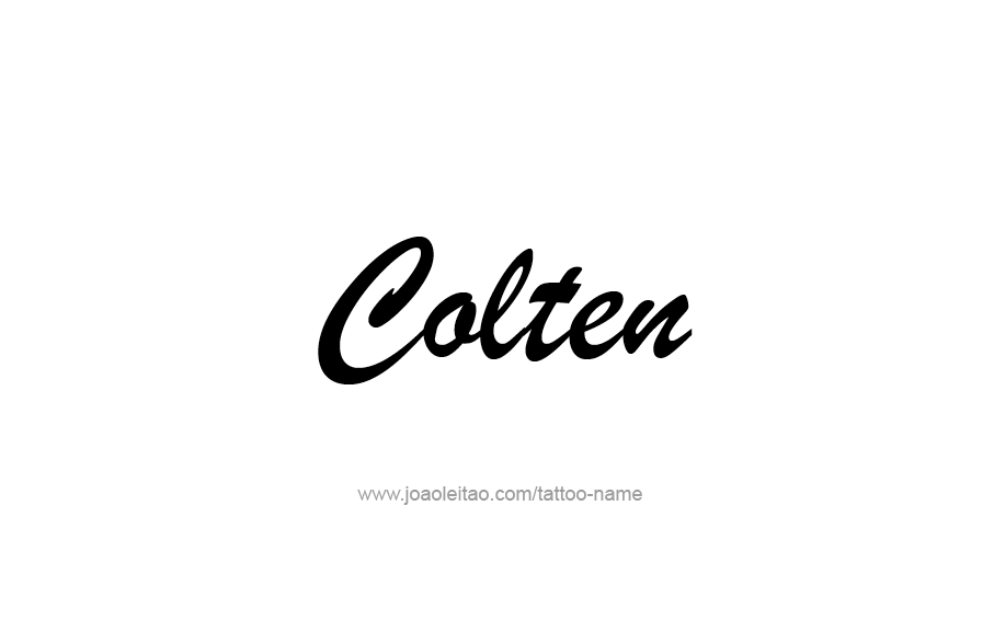 Tattoo Design  Name Colten   