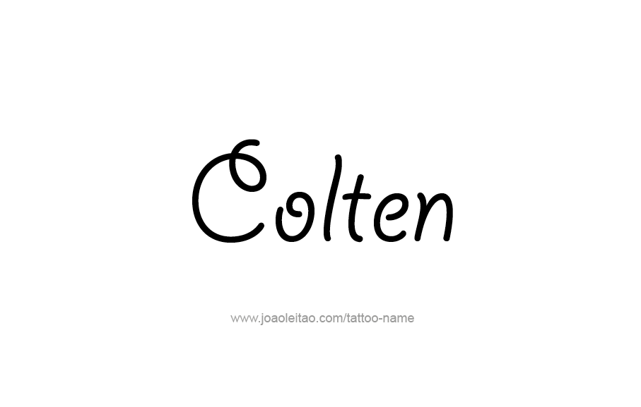 Tattoo Design  Name Colten   