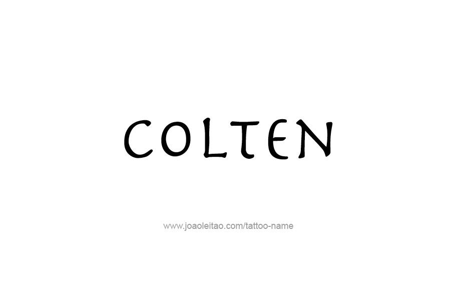 Tattoo Design  Name Colten   