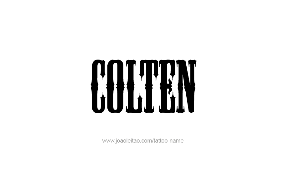 Tattoo Design  Name Colten   