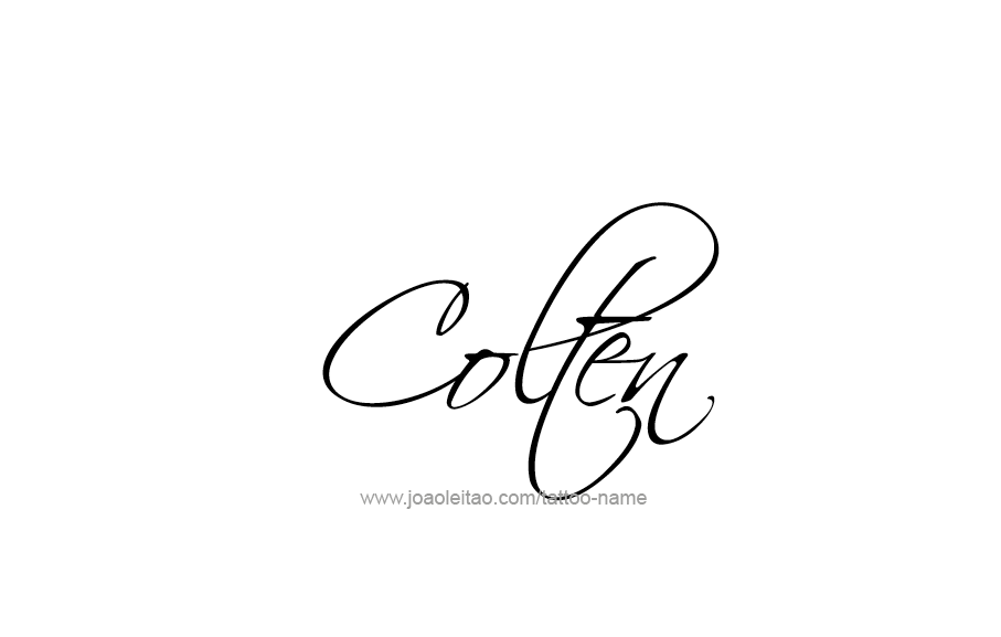 Tattoo Design  Name Colten   