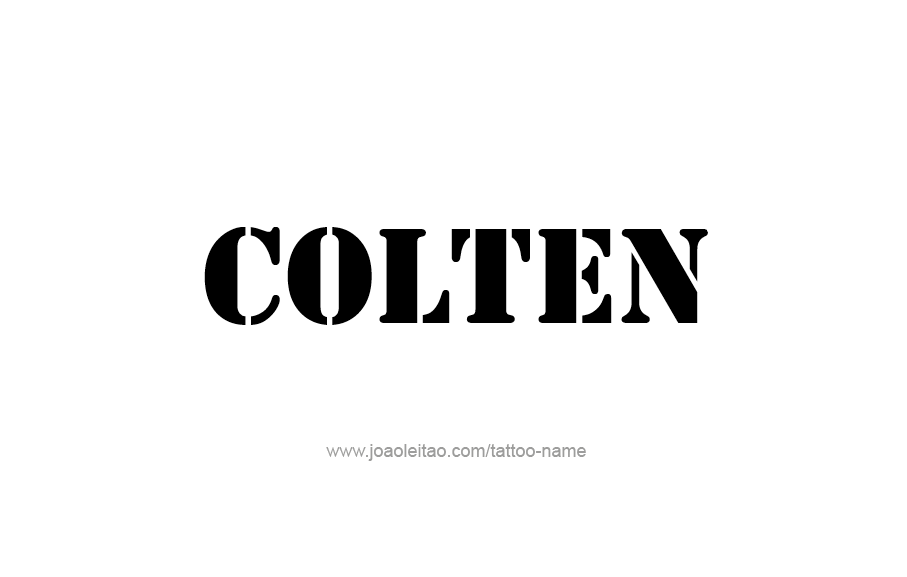 Tattoo Design  Name Colten   