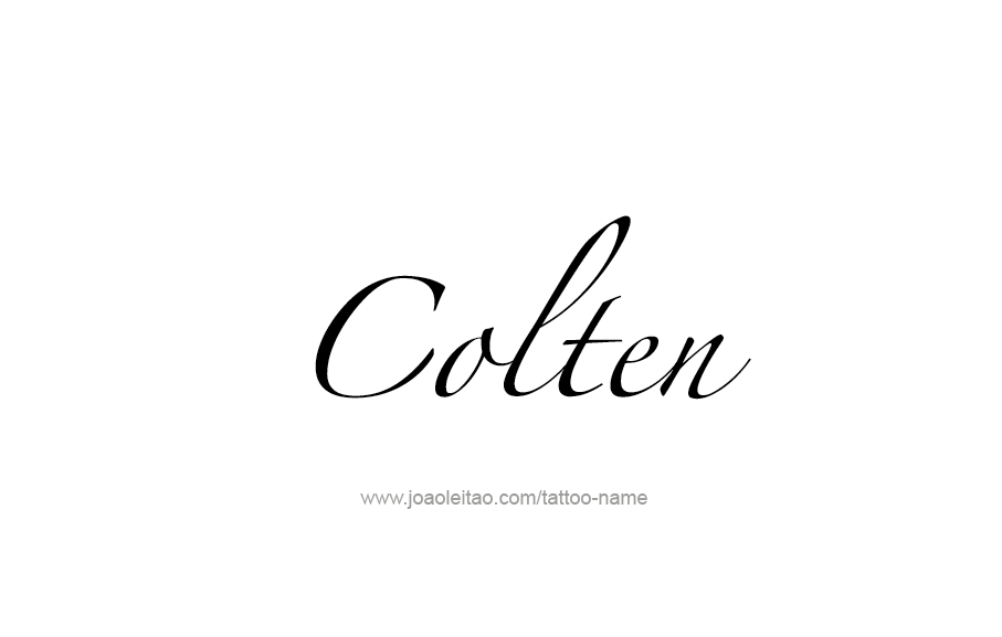 Tattoo Design  Name Colten   