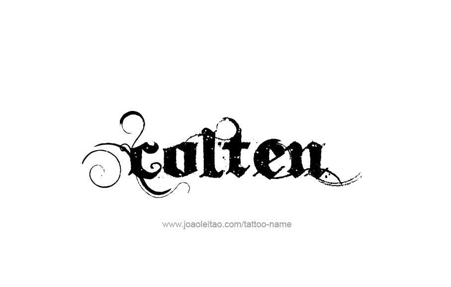 Tattoo Design  Name Colten   