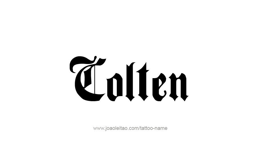 Tattoo Design  Name Colten   