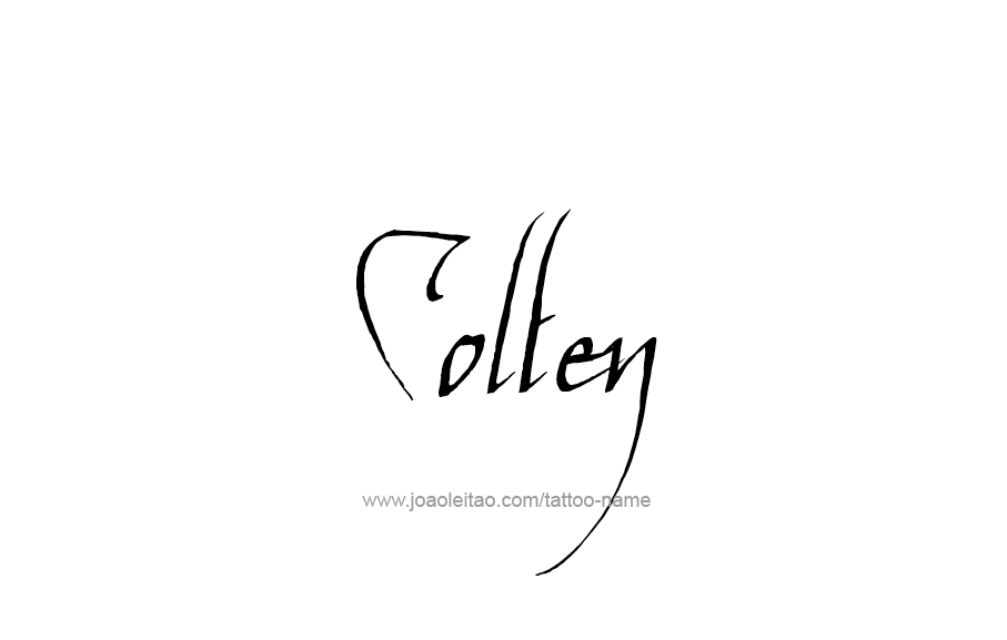 Tattoo Design  Name Colten   