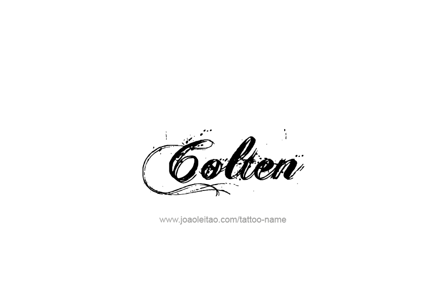 Tattoo Design  Name Colten   