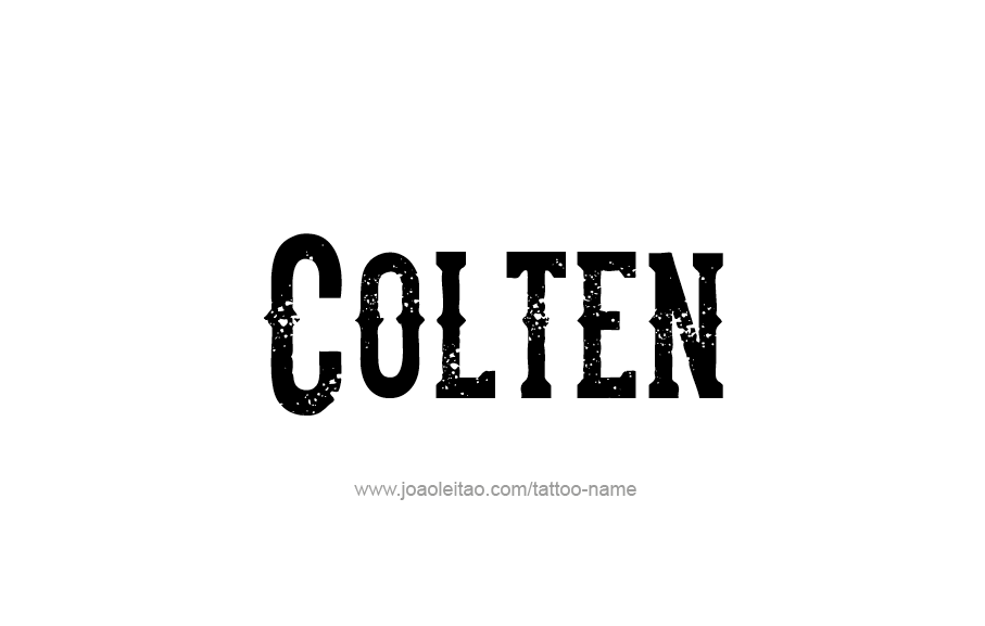 Tattoo Design  Name Colten   