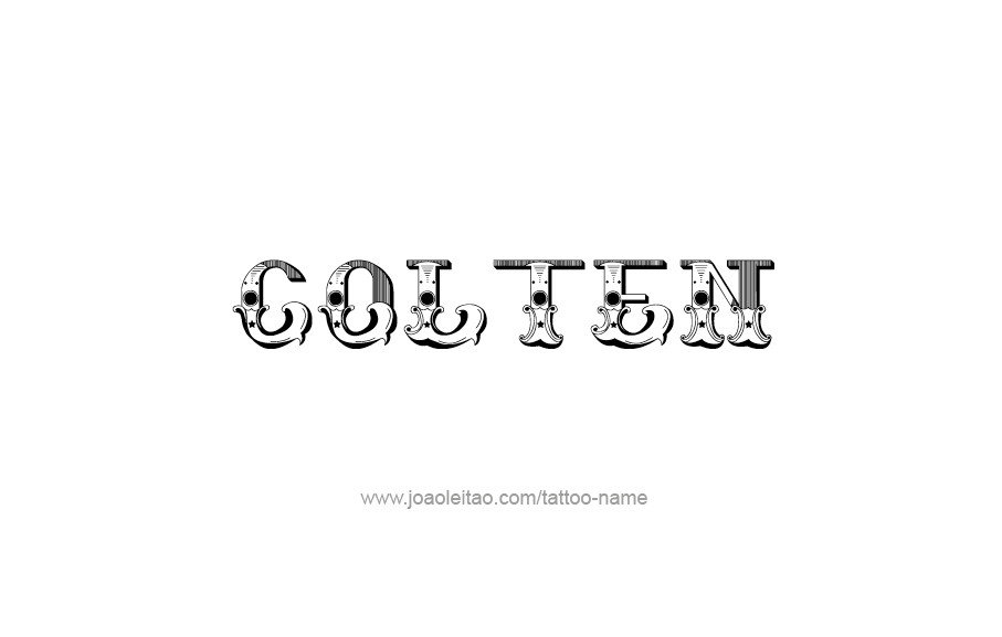 Tattoo Design  Name Colten   