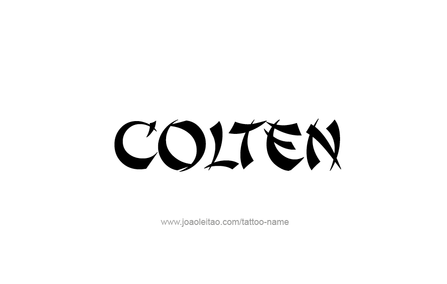 Tattoo Design  Name Colten