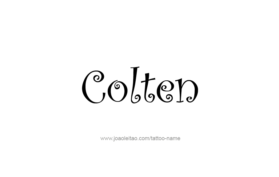 Tattoo Design  Name Colten   