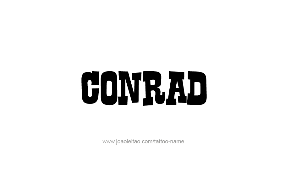 Tattoo Design  Name Conrad   