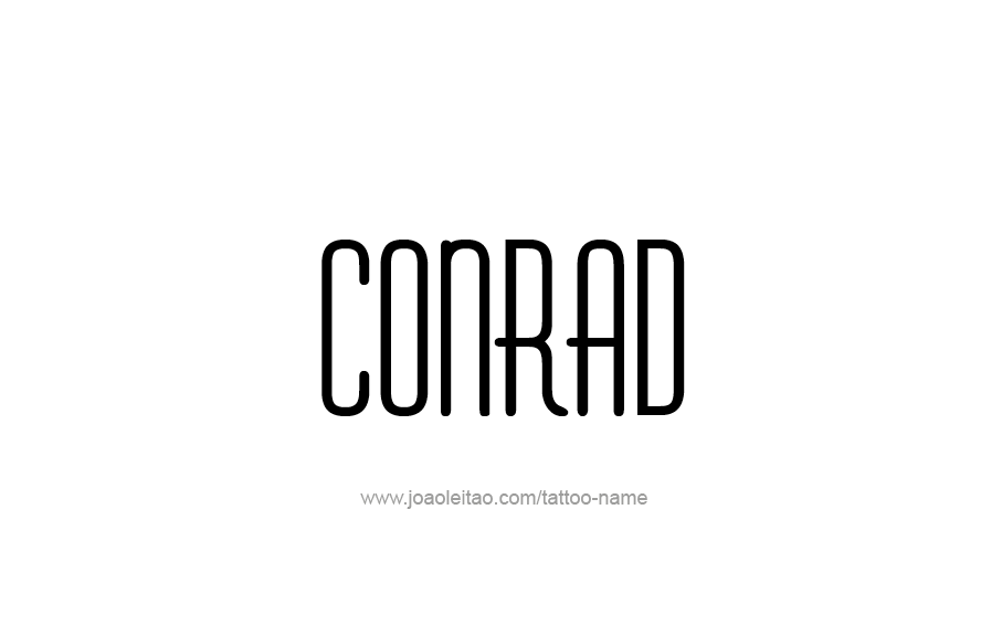 Tattoo Design  Name Conrad   