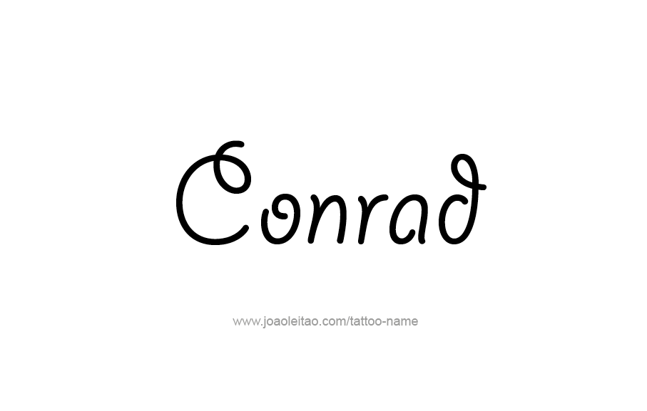 Tattoo Design  Name Conrad   