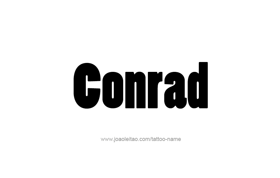 Tattoo Design  Name Conrad   