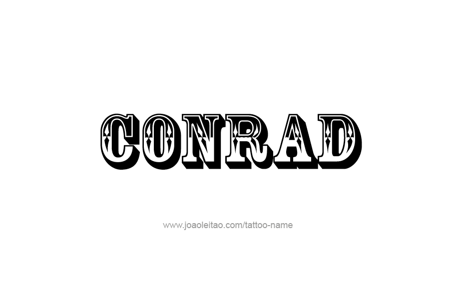 Tattoo Design  Name Conrad   