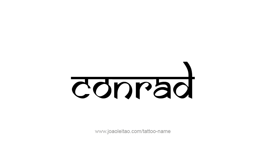 Tattoo Design  Name Conrad   