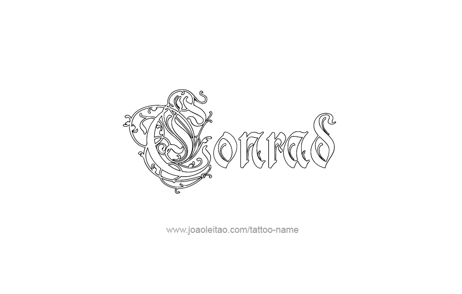 Tattoo Design  Name Conrad   