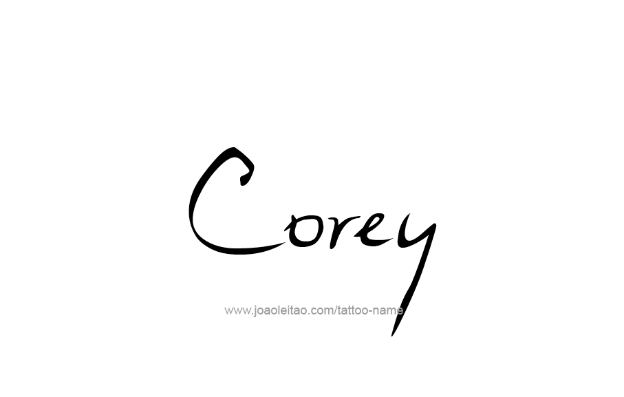 Tattoo Design  Name Corey   