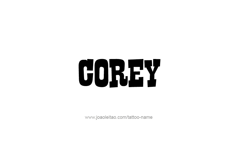 Tattoo Design  Name Corey   