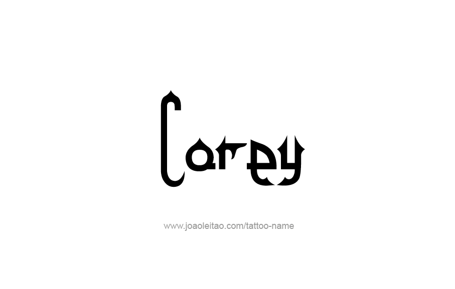 Tattoo Design  Name Corey   