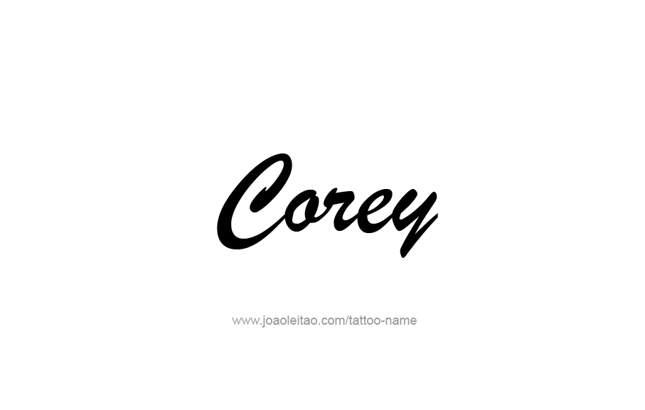 Tattoo Design  Name Corey   