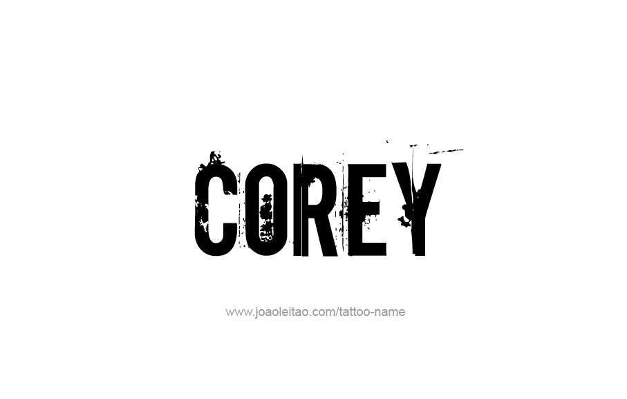 Tattoo Design  Name Corey   